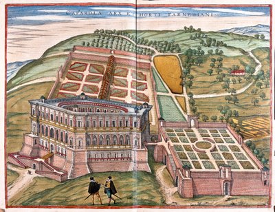 Caprarola i ogrody, Włochy - w "Civitates Orbis Terrarum" Georga Brauna, Kolonia 1617 r. autorstwa Georg Braun