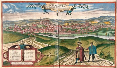 Kraków, Polska - w "Civitates Orbis Terrarum" Georga Brauna, Kolonia 1617 r. autorstwa Georg Braun