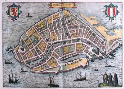 Dordrecht, Holandia - w "Civitates Orbis Terrarum" Georga Brauna, Kolonia 1617 r. autorstwa Georg Braun