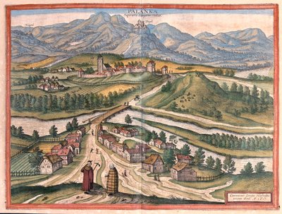 Drégelypalank, Węgry - w "Civitates Orbis Terrarum" Georga Brauna, Kolonia 1617 r. autorstwa Georg Braun