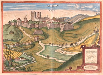 Eger, Węgry - w "Civitates Orbis Terrarum" Georga Brauna, Kolonia 1617 r. autorstwa Georg Braun