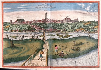 Enns, Austria - w "Civitates Orbis Terrarum" Georga Brauna, Kolonia 1617 r. autorstwa Georg Braun