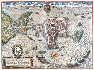 Gallipoli, Włochy - w "Civitates Orbis Terrarum" Georga Brauna, Kolonia 1617 r. autorstwa Georg Braun