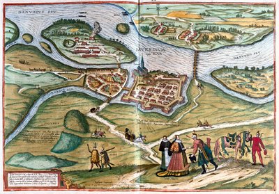 Gyor, Węgry - w "Civitates Orbis Terrarum" Georga Brauna, Kolonia 1617 r. autorstwa Georg Braun