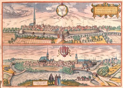 Krempe, Rendsburg, Niemcy - w "Civitates Orbis Terrarum" Georga Brauna, Kolonia 1617 r. autorstwa Georg Braun