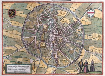 Leuven, Belgia, w "Civitates Orbis Terrarum" Georga Brauna, Kolonia 1617 r. autorstwa Georg Braun