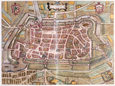 Luneburg, Niemcy - w "Civitates Orbis Terrarum" Georga Brauna, Kolonia 1617 r. autorstwa Georg Braun
