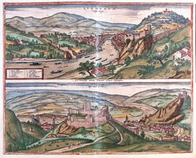 Lyon - Vienne, Francja - w "Civitates Orbis Terrarum" Georga Brauna, Kolonia 1617 r. autorstwa Georg Braun