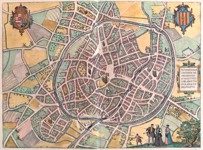 Mechelen, Belgia, w "Civitates Orbis Terrarum" Georga Brauna, Kolonia 1617 r. autorstwa Georg Braun
