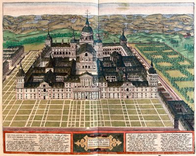 Klasztor (pałac króla Filipa II), Hiszpania - w "Civitates Orbis Terrarum" Georga Brauna, Kolonia 1617 r. autorstwa Georg Braun