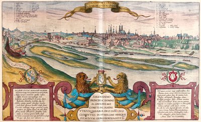 Monachium, Niemcy - w "Civitates Orbis Terrarum" Georga Brauna, Kolonia 1617 r. autorstwa Georg Braun