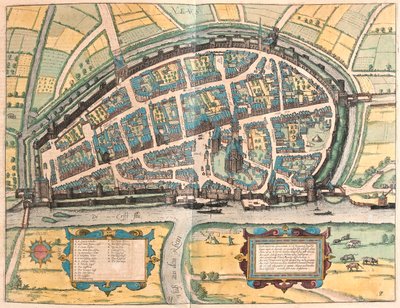 Neuss, Niemcy - w "Civitates Orbis Terrarum" Georga Brauna, Kolonia 1617 r. autorstwa Georg Braun