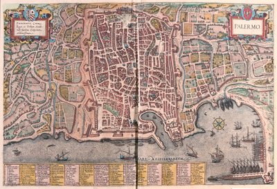 Palermo, Włochy - w "Civitates Orbis Terrarum" Georga Brauna, Kolonia 1617 r. autorstwa Georg Braun