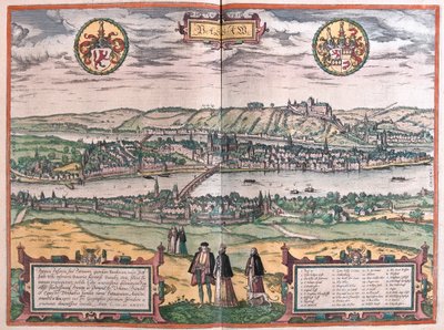 Passau, Niemcy - w "Civitates Orbis Terrarum" Georga Brauna, Kolonia 1617 r. autorstwa Georg Braun