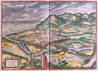 Pesaro, Włochy - w "Civitates Orbis Terrarum" Georga Brauna, Kolonia 1617 r. autorstwa Georg Braun