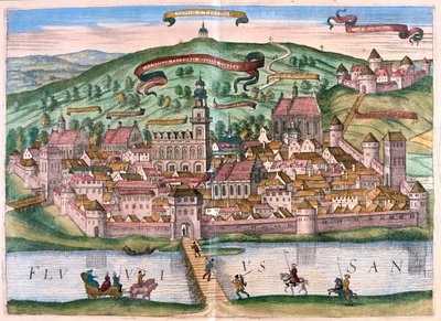 Przemyśl, Polska - w "Civitates Orbis Terrarum" Georga Brauna, Kolonia 1617 r. autorstwa Georg Braun