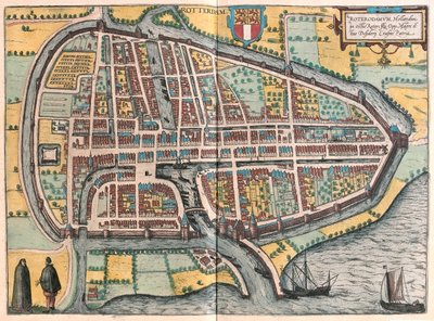 Rotterdam, Holandia - w "Civitates Orbis Terrarum" Georga Brauna, Kolonia 1617 r. autorstwa Georg Braun