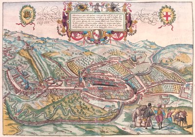 Serravalle, Vittorio Veneto (Treviso), Włochy - w "Civitates Orbis Terrarum" Georga Brauna, Kolonia 1617 r. autorstwa Georg Braun