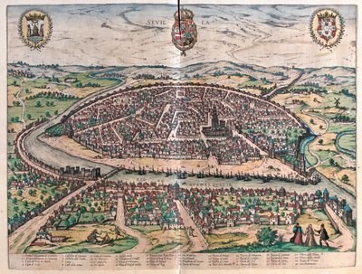 Sewilla, Hiszpania - w "Civitates Orbis Terrarum" Georga Brauna, Kolonia 1617 r. autorstwa Georg Braun