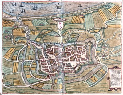 Staden, Niemcy - w "Civitates Orbis Terrarum" Georga Brauna, Kolonia 1617 r. autorstwa Georg Braun
