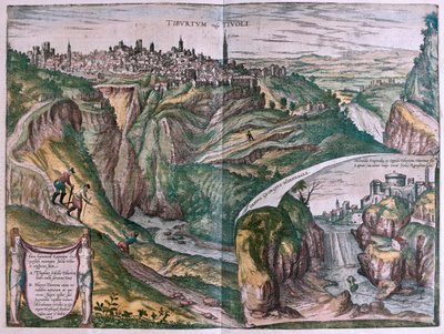 Tivoli, Włochy - w "Civitates Orbis Terrarum" Georga Brauna, Kolonia 1617 r. autorstwa Georg Braun