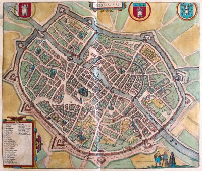 Turnai, Belgia - w "Civitates Orbis Terrarum" Georga Brauna, Kolonia 1617 r. autorstwa Georg Braun