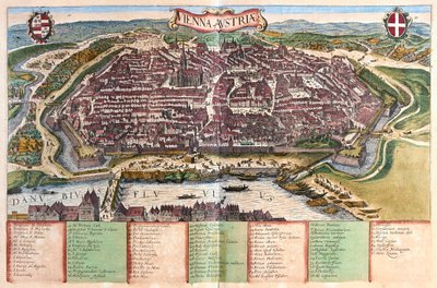 Wiedeń, Austria - w "Civitates Orbis Terrarum" Georga Brauna, Kolonia 1617 r. autorstwa Georg Braun
