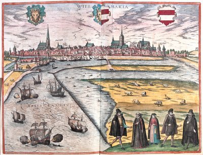 Wismar, Niemcy - w "Civitates Orbis Terrarum" Georga Brauna, Kolonia 1617 r. autorstwa Georg Braun