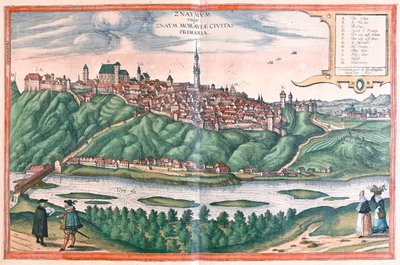 Znojmo (Morawy), Republika Czeska - w "Civitates Orbis Terrarum" Georga Brauna, Kolonia 1617 r. autorstwa Georg Braun