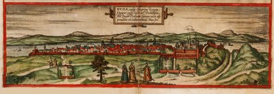 Buda, powszechnie znana jako Ofen Od: Terrarium, 1572 autorstwa Georg Braun und Franz Hogenberg