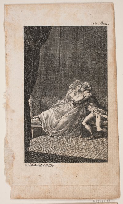 Ilustracja z kochającą parą autorstwa Georg Christian Schule