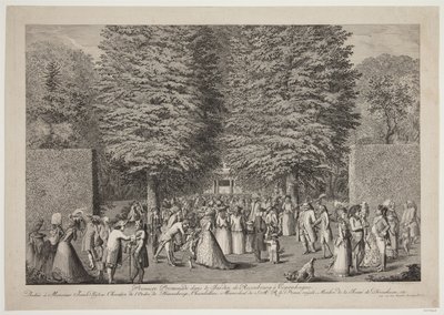 Pierwszy spacer po Ogrodzie Rosenburg w Kopenhadze autorstwa Georg Christian Schule