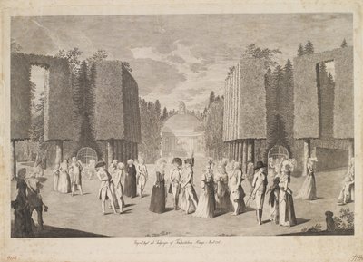 Perspektywa wykonana przy wejściu do Friederichsberg Hauge w roku 1786 autorstwa Georg Christian Schule