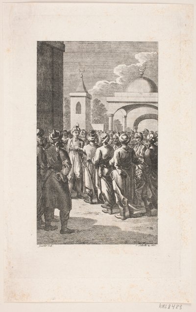 Turecka scena uliczna autorstwa Georg Christian Schule