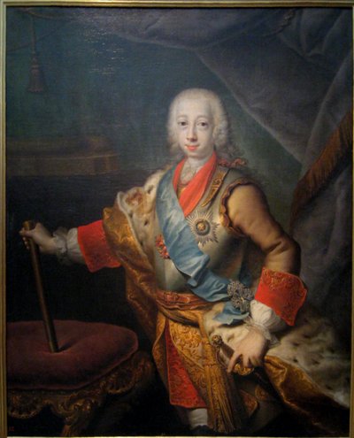 Portret wielkiego księcia Piotra Fiodorowicza (późniejszego cesarza Piotra III) autorstwa Georg Cristoph Grooth