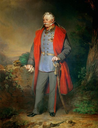 Feldmarszałek Josef hrabia Radetzky, głównodowodzący podczas kampanii przeciwko Włochom ... autorstwa Georg Decker