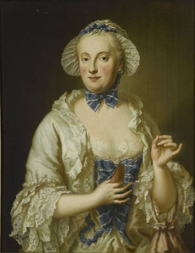 Francuski: Marie-Anne-Sophie de Saxe, princesse électrice de Bavière (1728-1797) Portret Marii Anny Zofii Saksońskiej, elektorowej Bawarii (1728-1797) autorstwa Georg Desmarees