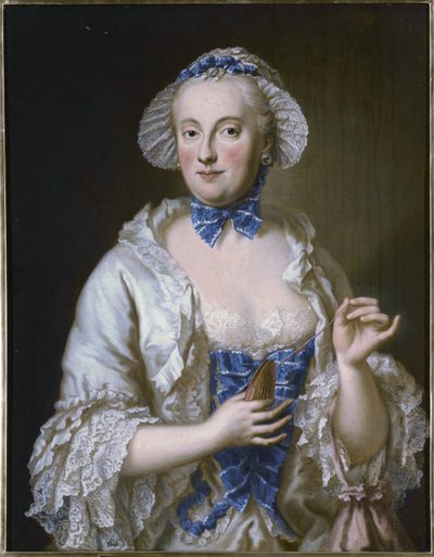 Francuski: Marie-Anne-Sophie de Saxe, princesse électrice de Bavière (1728-1797) Portret Marii Anny Zofii Saksońskiej, elektorowej Bawarii (1728-1797) autorstwa Georg Desmarees