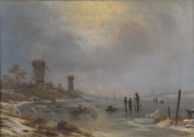 Zimowy dzień nad Łabą autorstwa Georg Emil Libert