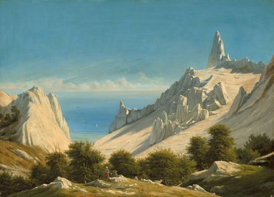 Widok na Sommerspiret, klify Møn autorstwa Georg Emil Libert