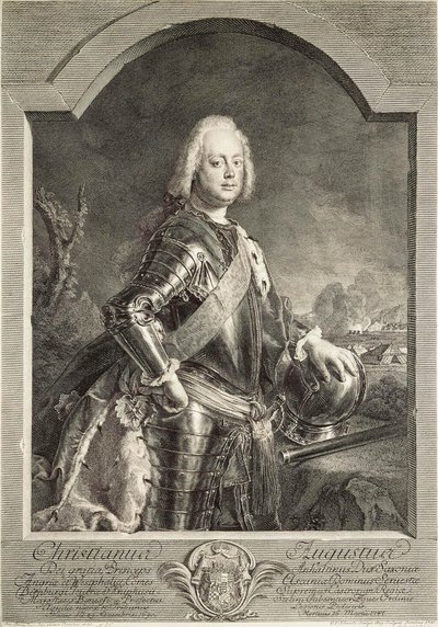 Portret Christiana Augusta, księcia Anhalt-Zerbst 1690-1747, 1750. autorstwa Georg Freidrich Schmidt