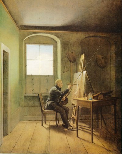Niemcy: Caspar David Friedrich w swojej pracowni Caspar David Friedrich w swojej pracowni (1811) autorstwa Georg Friedrich Kersting
