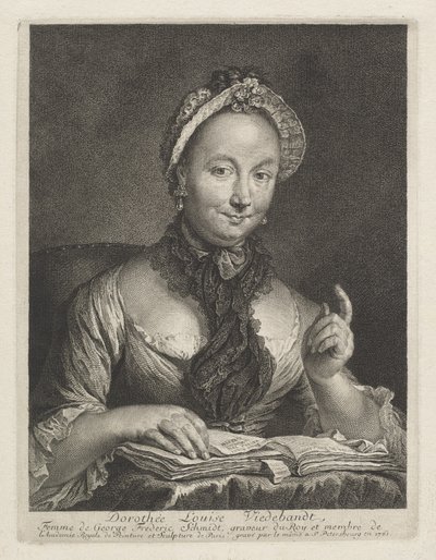 Dorothée Louise Viedebandt (żona artysty) autorstwa Georg Friedrich Schmidt