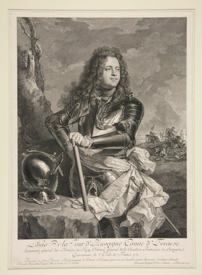 Portret Louisa de la tour d autorstwa Georg Friedrich Schmidt