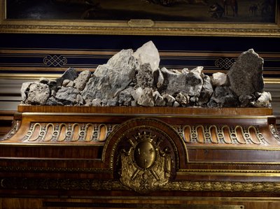Gabinet mineralogiczny księcia Conde autorstwa ebenisty Haupta w Szwecji. Szczegół. 1774 Chantilly. Muzeum Conde autorstwa Georg Haupt