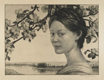 Panna z kwiatami autorstwa Georg Jahn