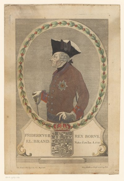 Portret Fryderyka Wielkiego autorstwa Georg Mathäus Probst