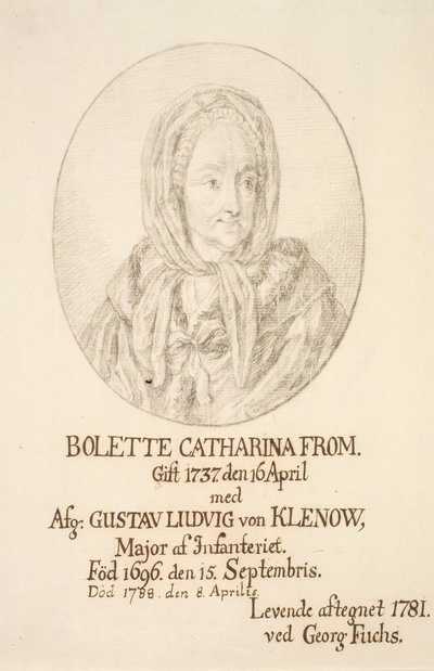 Portret Bolette Cathariny From autorstwa Georg Mathias Fuchs