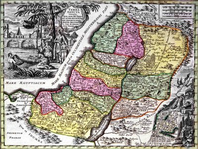 Ziemia Święta (Palestyna) autorstwa Georg Matthäus Seutter