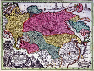 Imperium Rosyjskie autorstwa Georg Matthäus Seutter